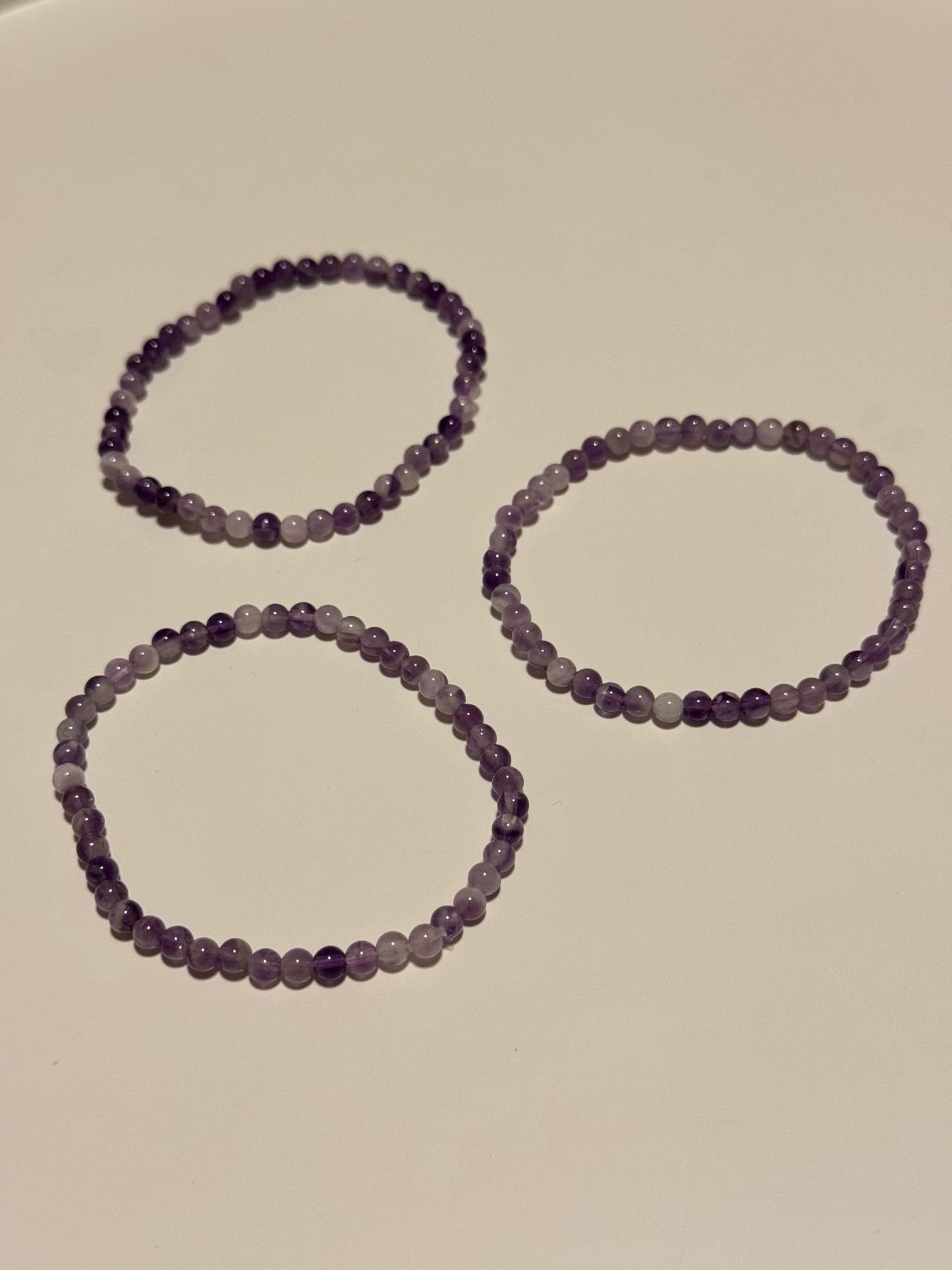 Amethyst Edelstein Armband 4mm