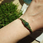 Moosachat Schmuck Armband in Grün mit Schiebeknoten