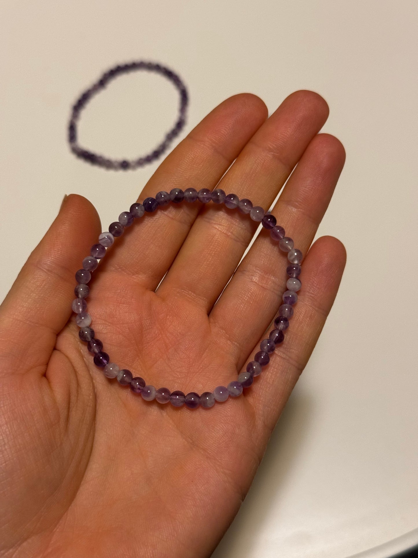 Amethyst Edelstein Armband 4mm