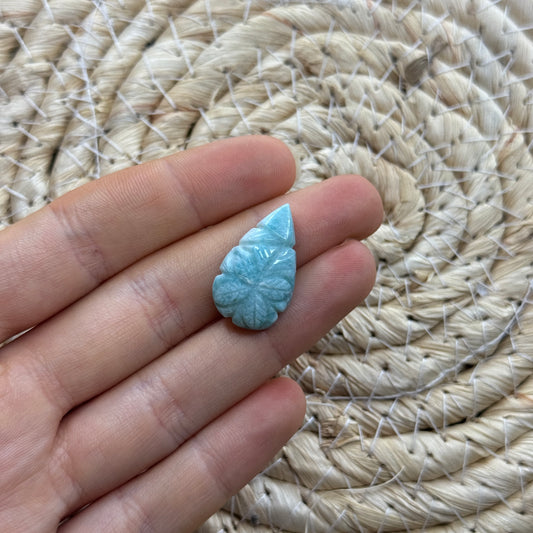 Larimar Schnitzerei Cabochon ~ 23LQ