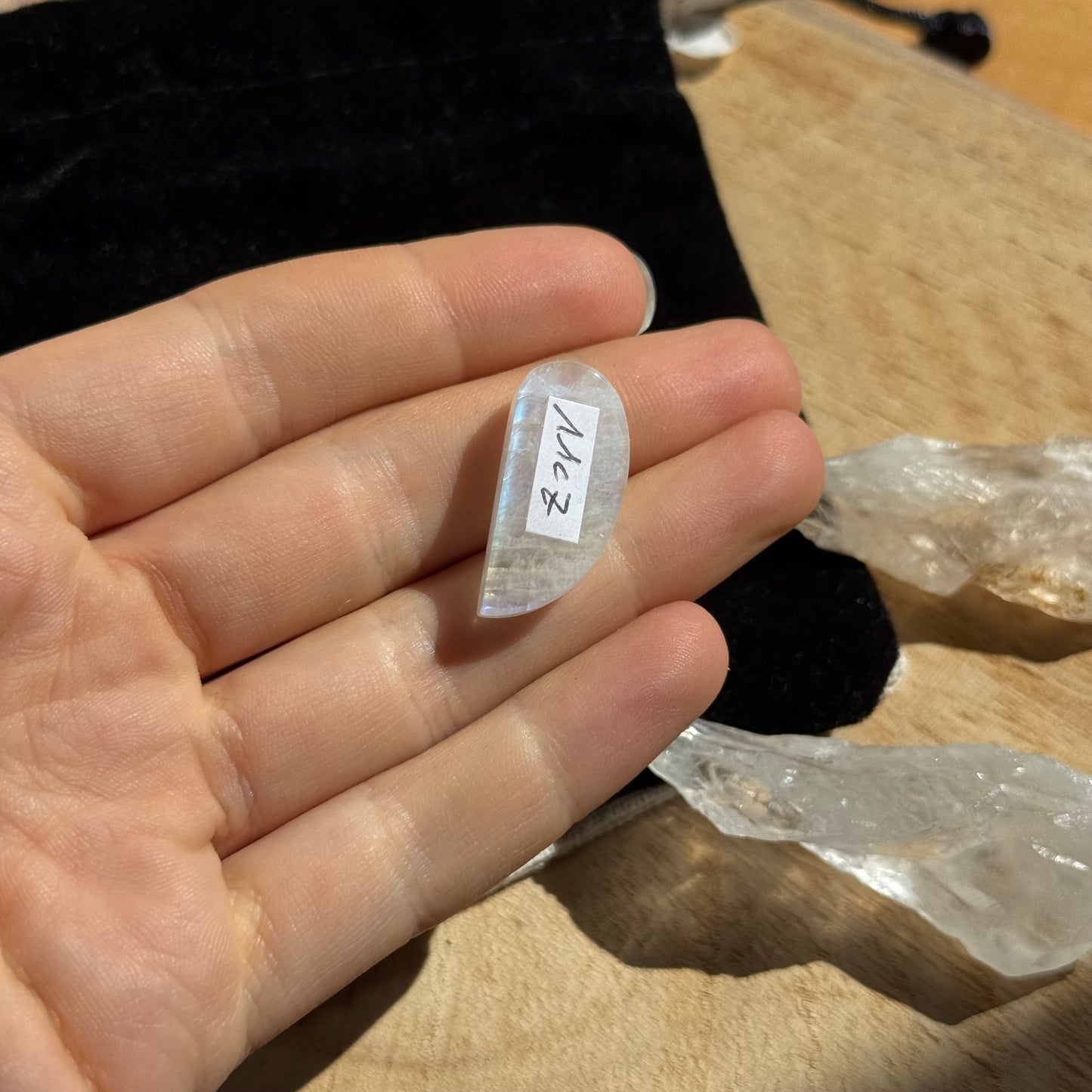 Regenbogen Mondstein /Weißer Labradorit Cabochon ~ 11CZ