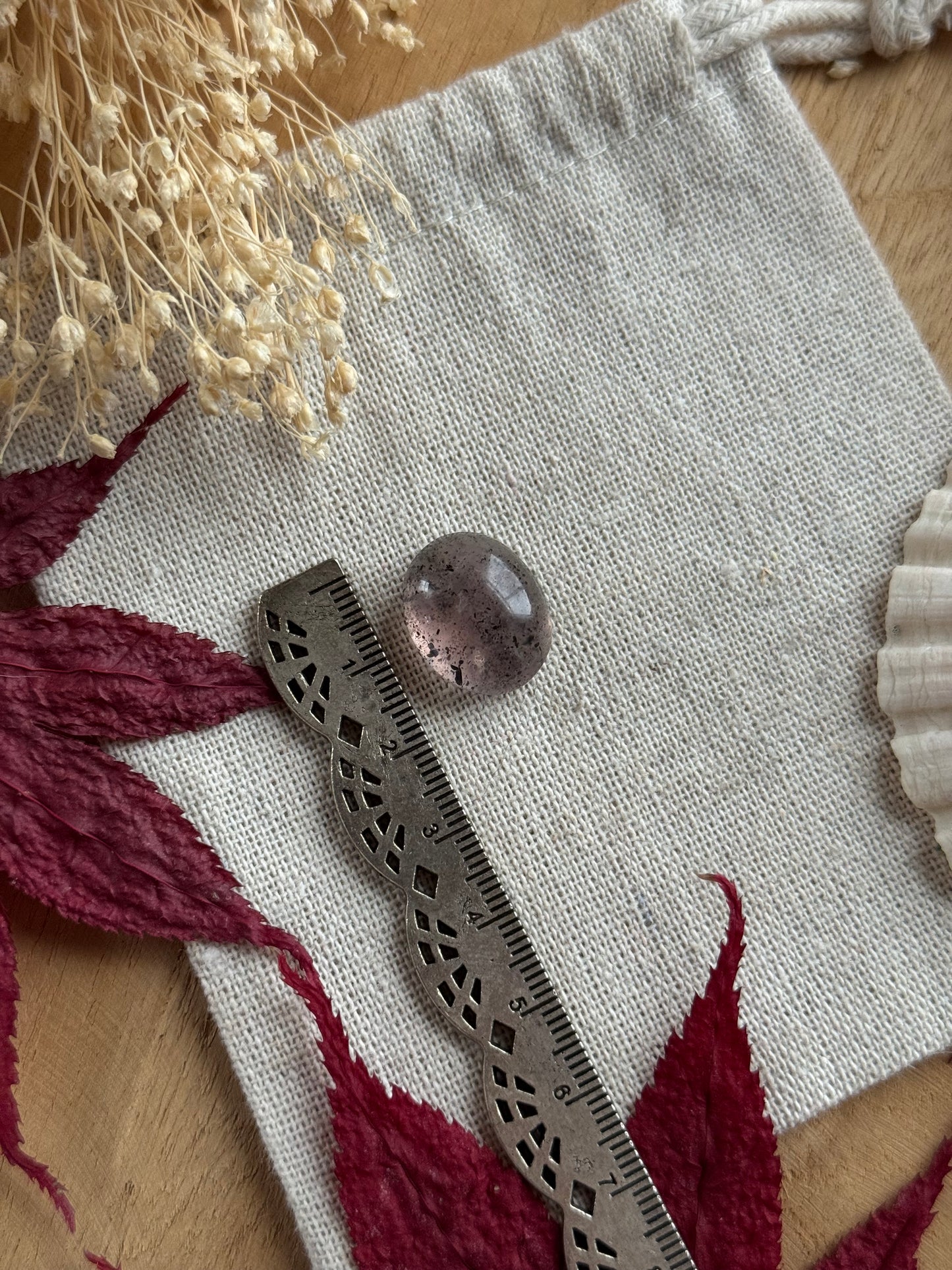 Saponit in Quarz/ Drachenfruchtquarz Cabochon ~ DA61