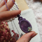 Amethyst Blumen Makramee Kette