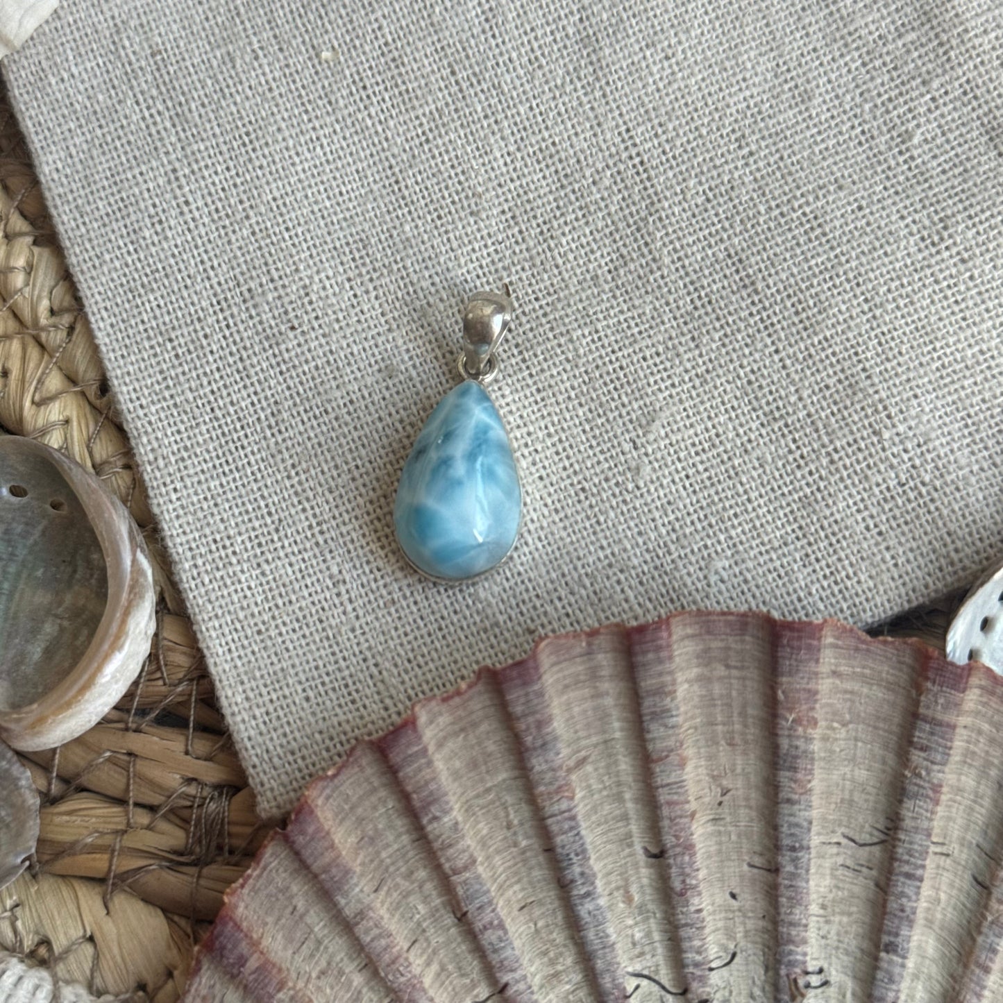 Larimar Anhänger 925 silber ~ VC43