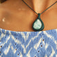 Larimar Makramee Kette ~ Zuversicht