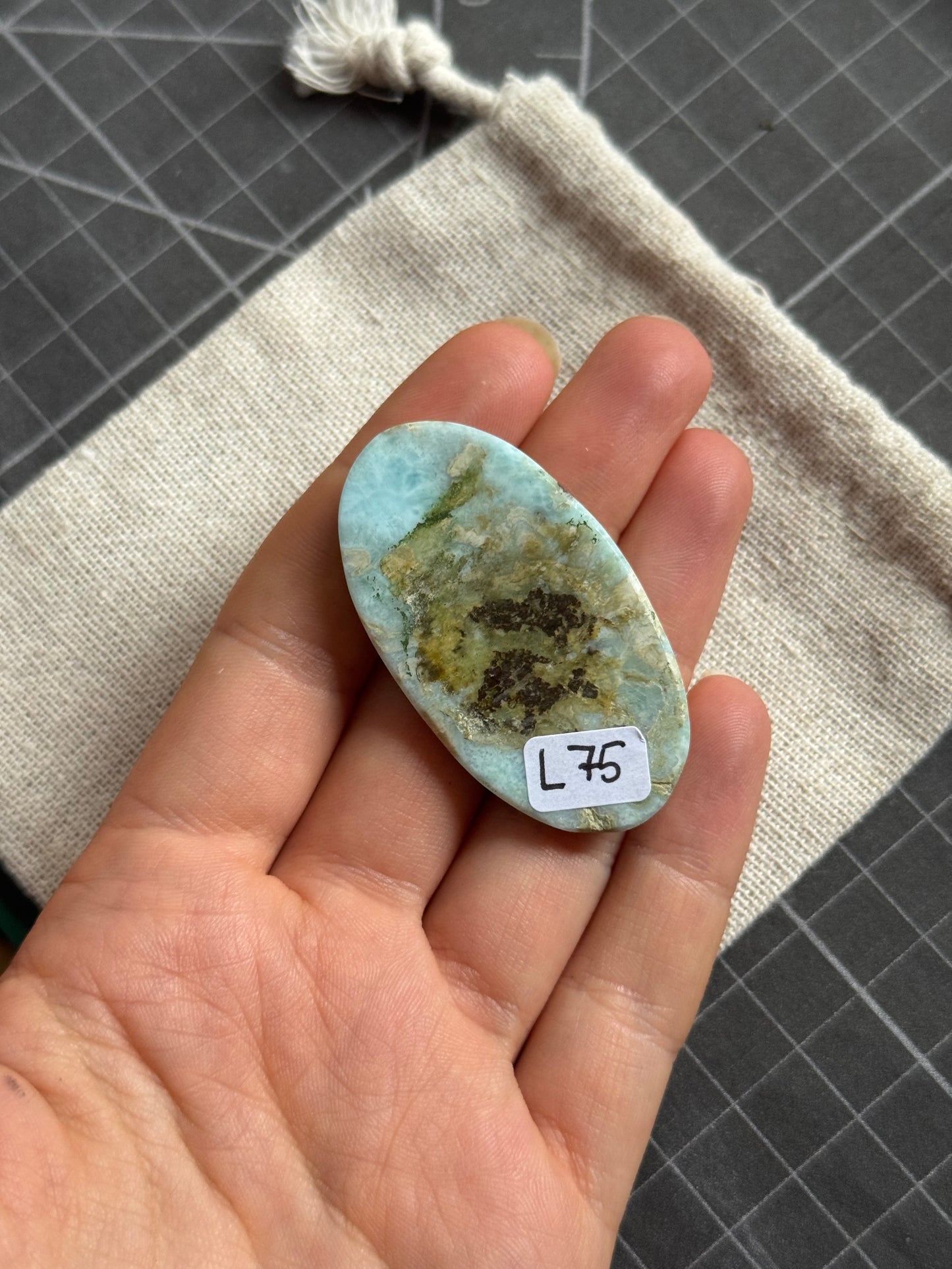 Larimar Cabochon ~ L75 Bware