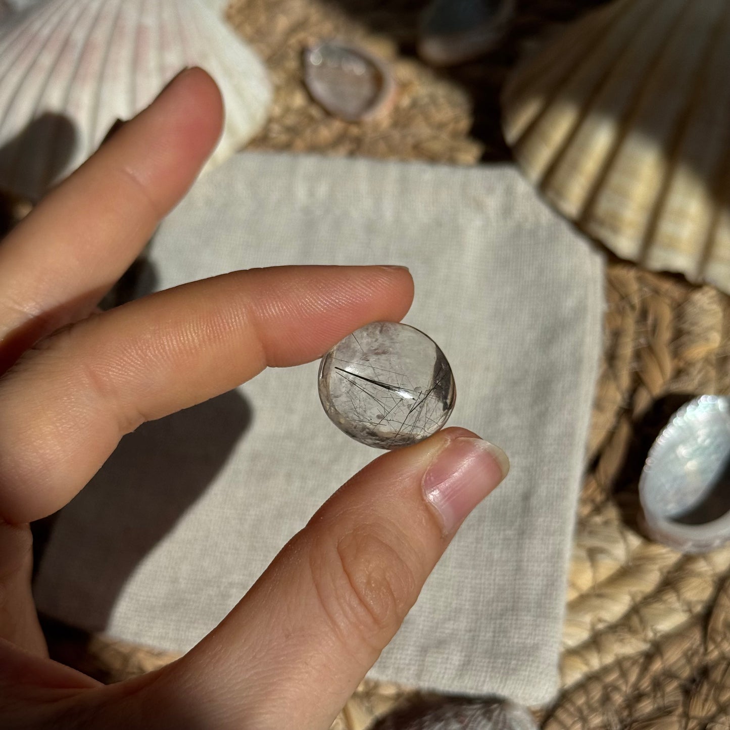 Turmalin Quarz Cabochon ~ F7