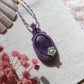 Amethyst Blumen Makramee Kette