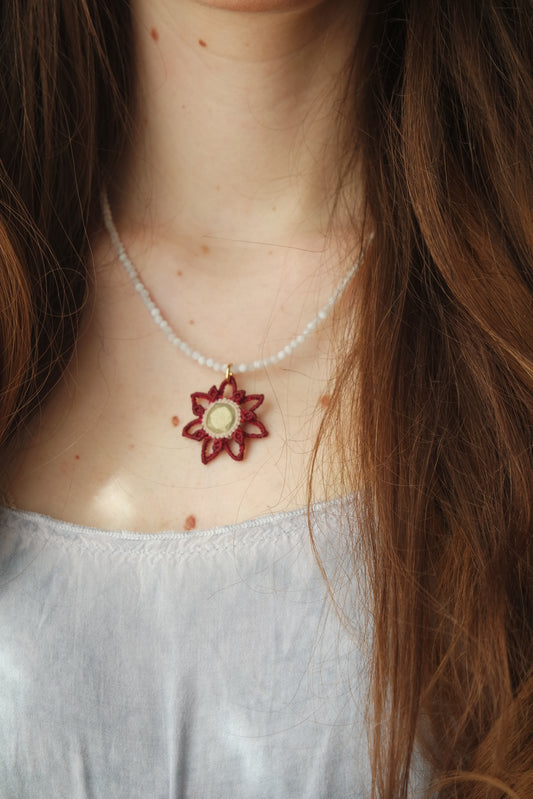 hoyly Makramee Mondtsein Kette Ivy Dream