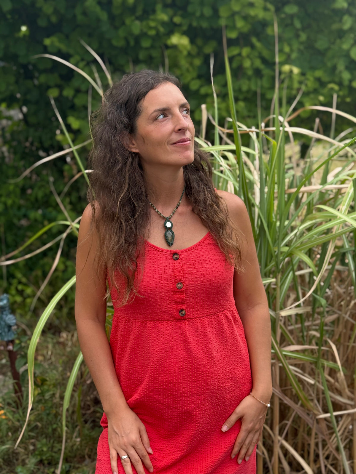 Prehnit Makramee Kette ~ Zuhause