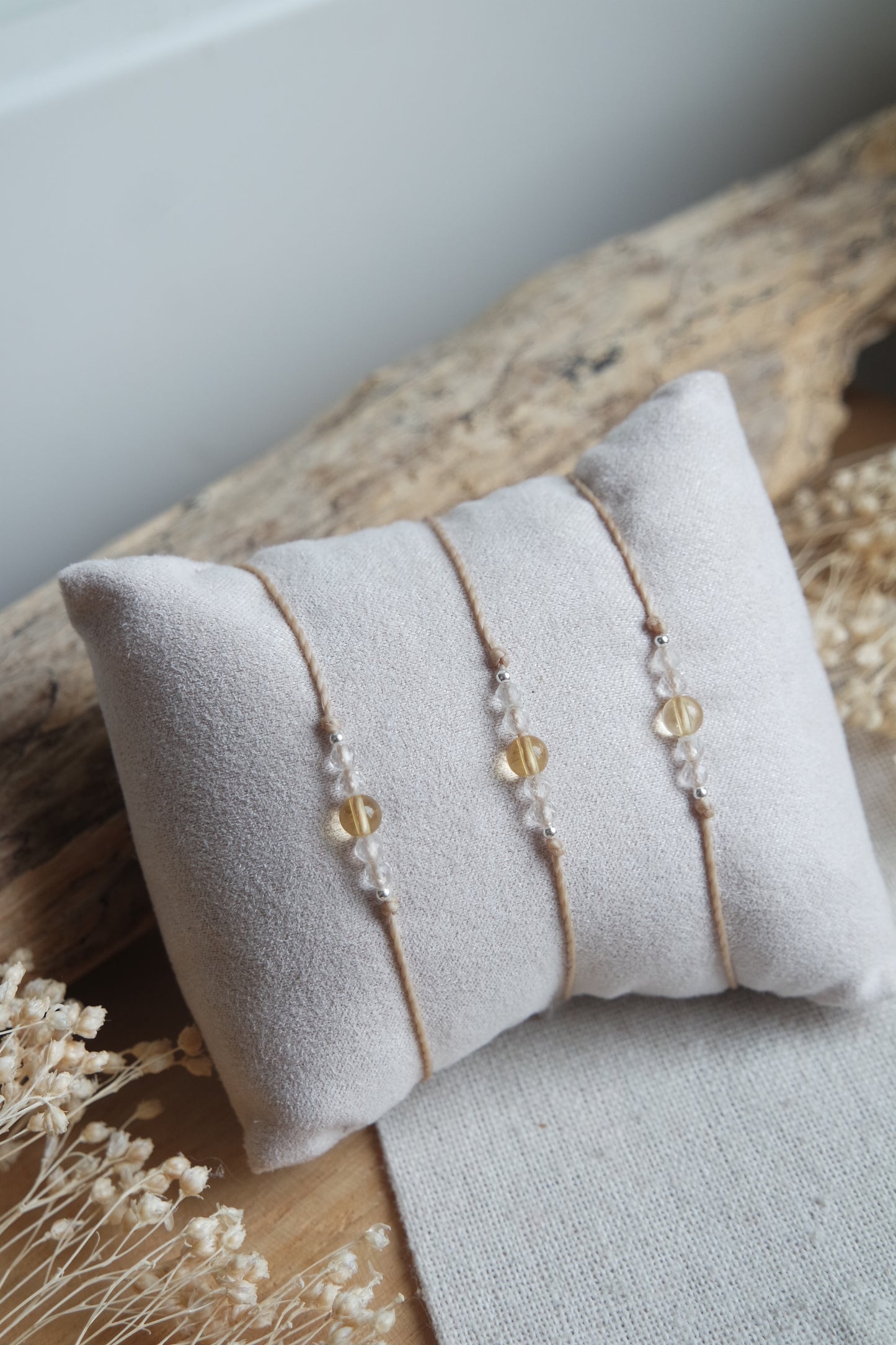 Bergkristall & Citrin Armband