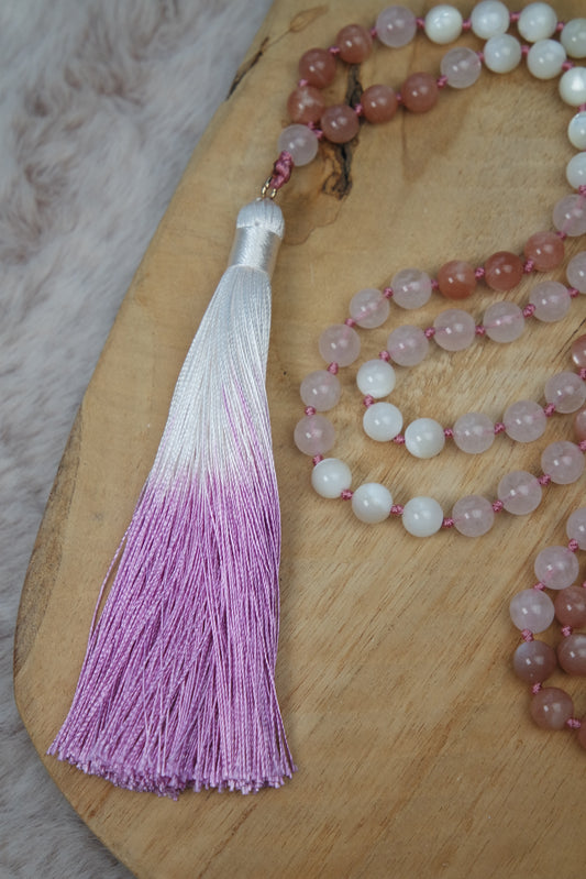 Mala Frostblüte – feminine Mala für Herzöffnung und Selbstliebe