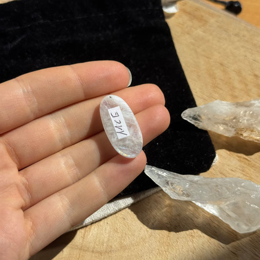 Regenbogen Mondstein /Weißer Labradorit Cabochon ~ 11CE