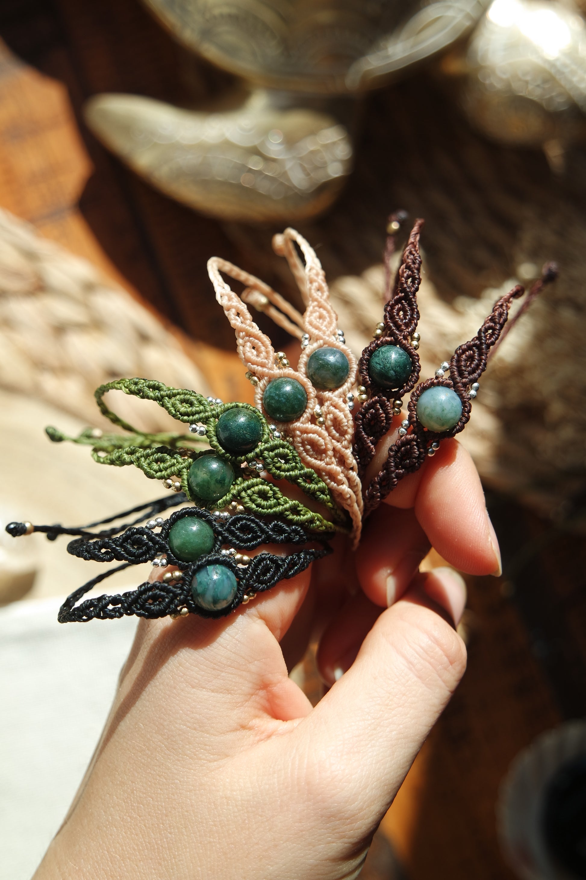 Handarbeit Schmuck – Moosachat Armband Erdenfunke