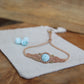 9mm Larimar Makramee Armband