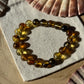 Bernstein Gummi Armband ca. 17cm ~ Unikat #6