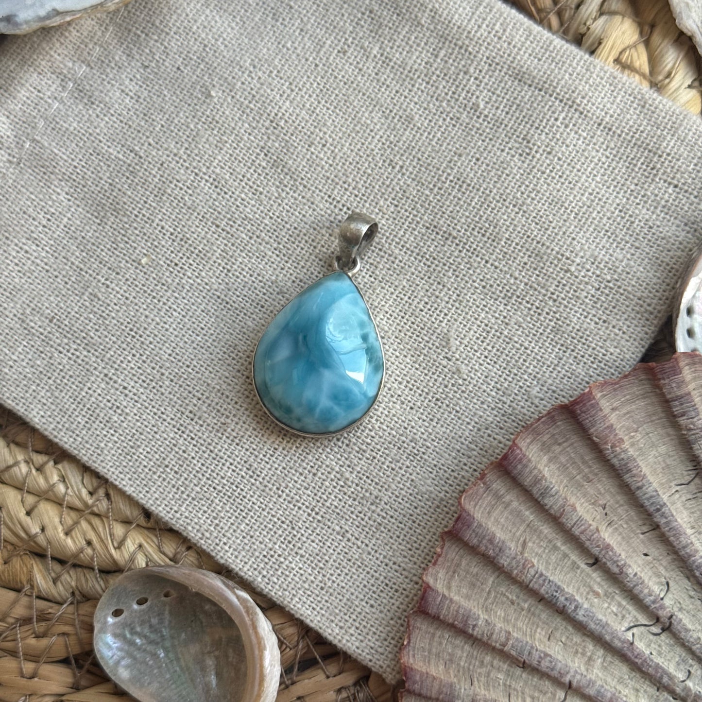 Larimar Anhänger 925 silber ~ VA111