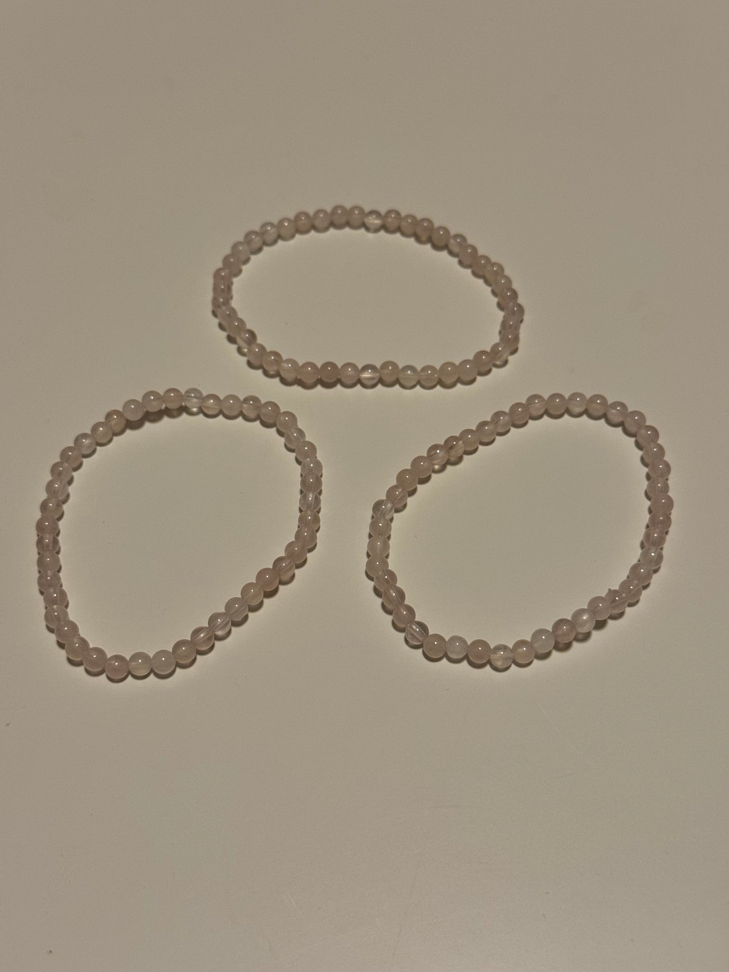 Rosenquarz Edelstein Armband 4mm