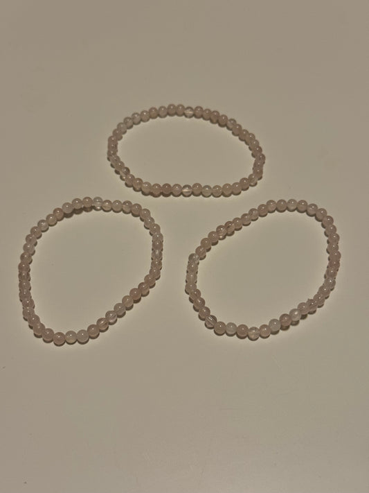 Rosenquarz Edelstein Armband 4mm