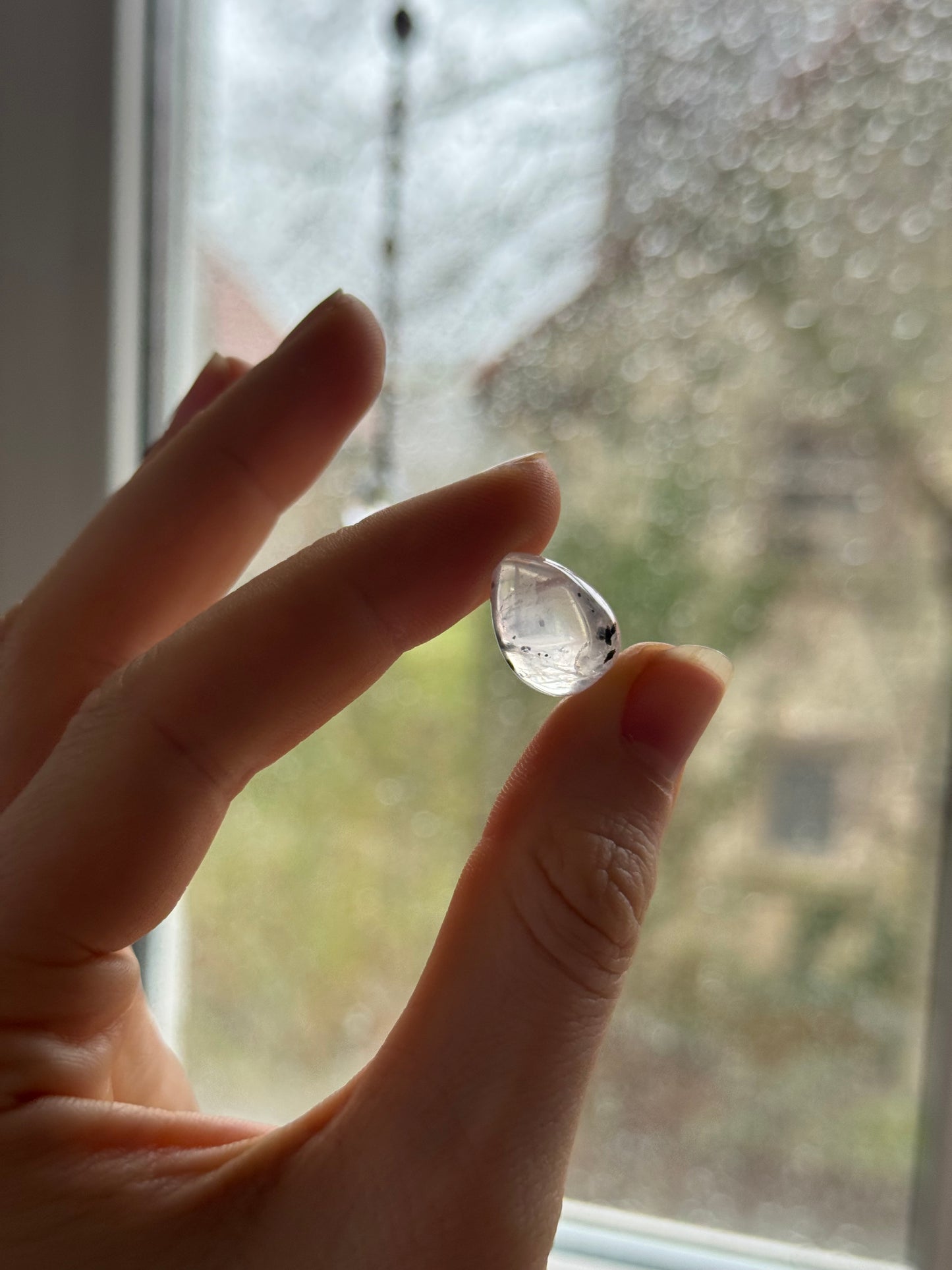 Saponit in Quarz/ Drachenfruchtquarz Cabochon ~ DA39