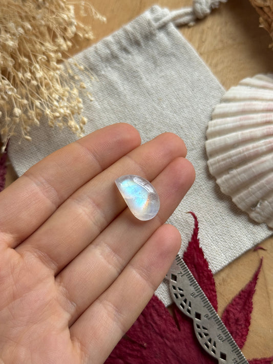 Regenbogen Mondstein /Weißer Labradorit Cabochon ~ 9Ci