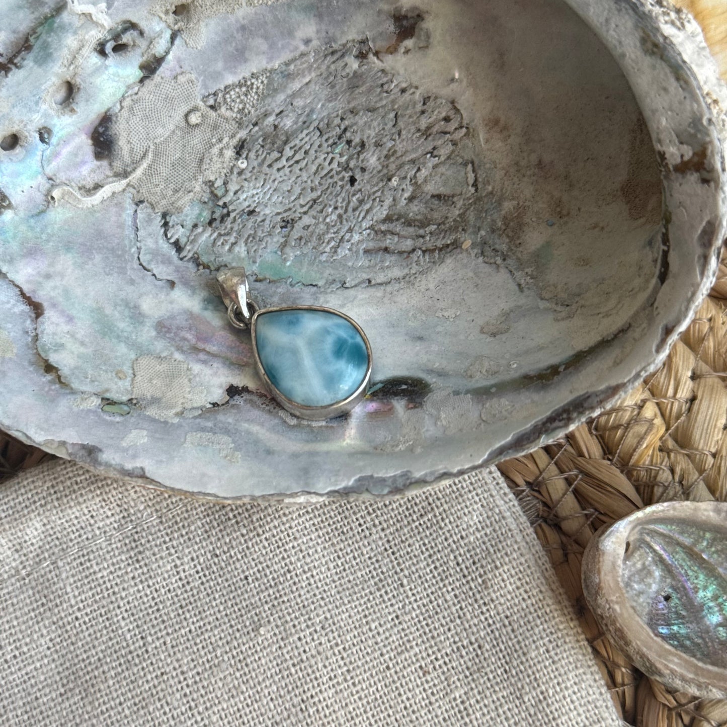 Larimar Anhänger 925 silber ~ VD50