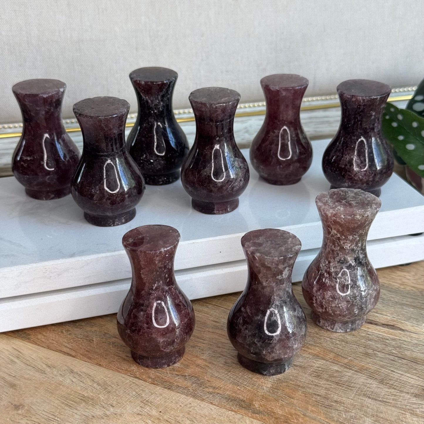 Roter Aventurin Vase ~ 8x