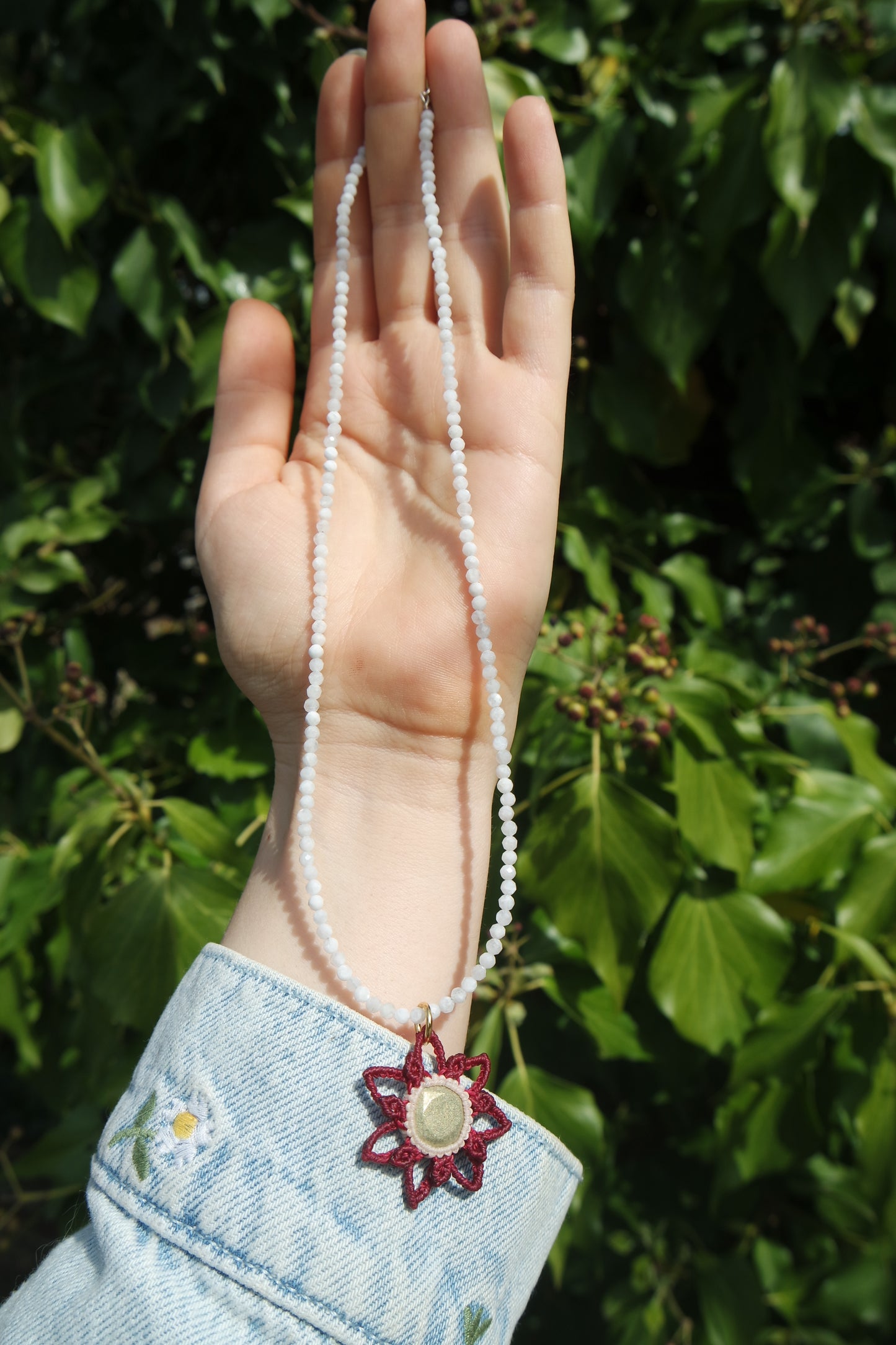 hoyly Makramee Mondtsein Kette Ivy Dream