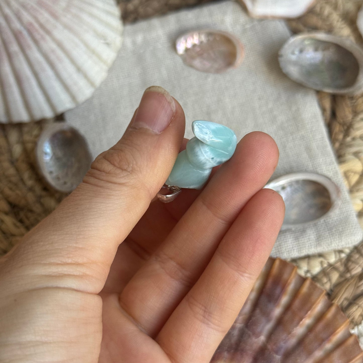 Larimar Katze  Anhänger 925 silber ~ BW60 bware