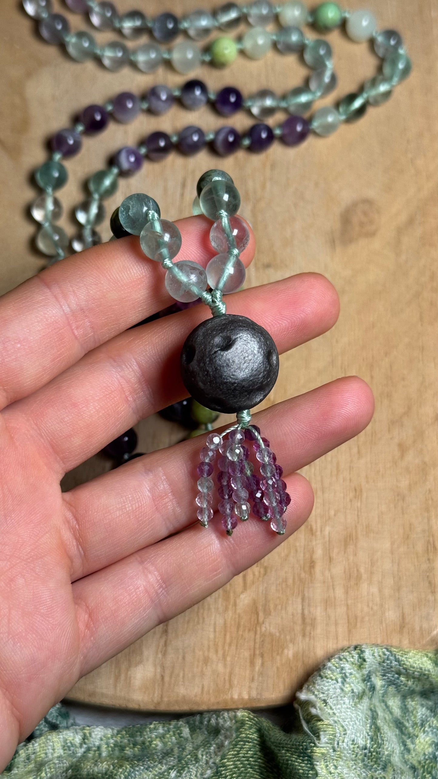 Sanfte Klarheit Mala Kette 108 Perlen