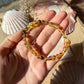 Bernstein Gummi Armband ca. 17,5cm ~ Unikat #7