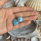 Larimar Herz Ohrringe ~ BQ111