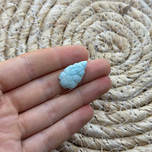 Larimar Schnitzerei Cabochon ~ 18LT