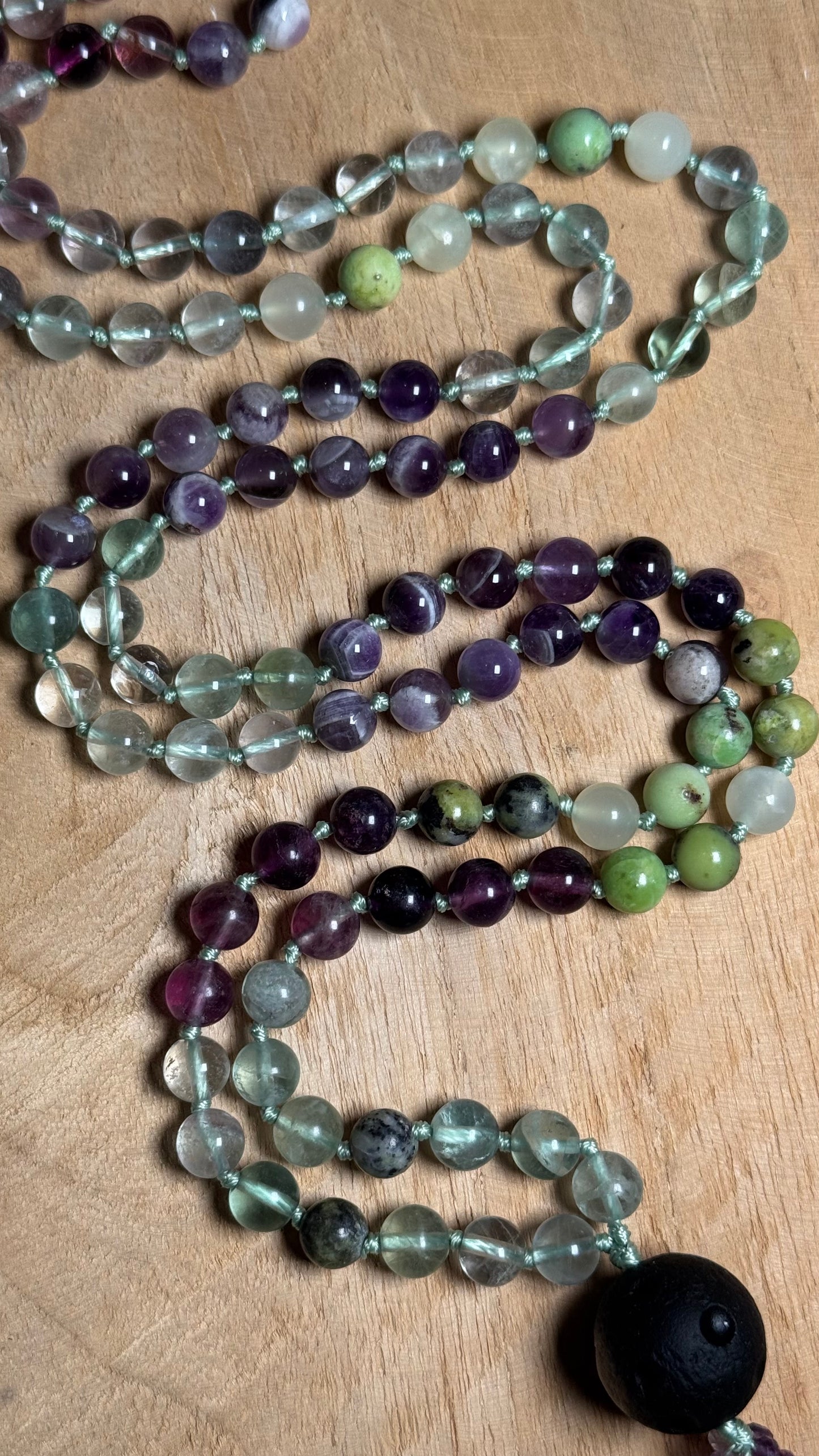 Sanfte Klarheit Mala Kette 108 Perlen