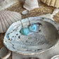 Larimar Herz Ohrringe ~ BP111