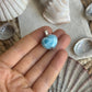 Larimar Herz Anhänger 925 silber ~ HR65