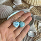 Larimar Herz Ohrringe ~ BP111