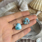 Larimar Herz Ohrringe ~ BO111
