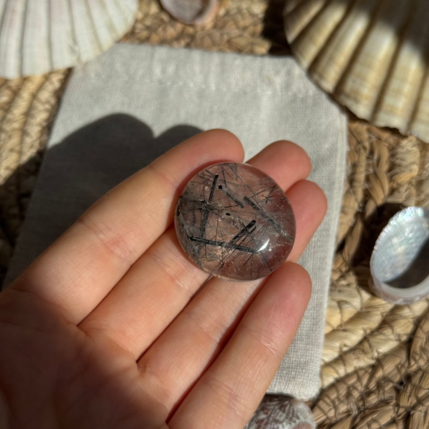 Turmalin Quarz Cabochon ~ F19