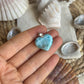 Larimar Herz Anhänger 925 silber ~ HB64