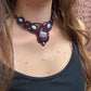 Amethyst & Larimar Makramee Collier