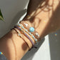 Larimar & Muschel Makramee Armband