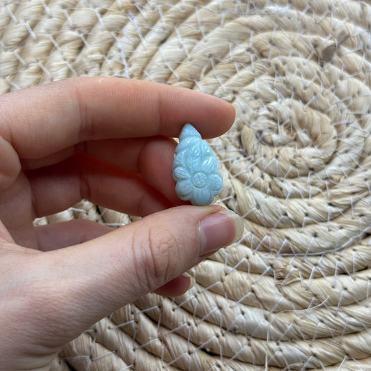 Larimar Schnitzerei Cabochon ~ 18LT