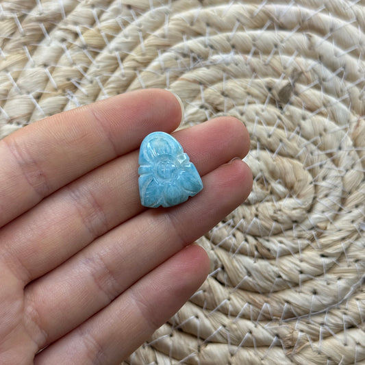 Larimar Schnitzerei Cabochon ~ 21LP