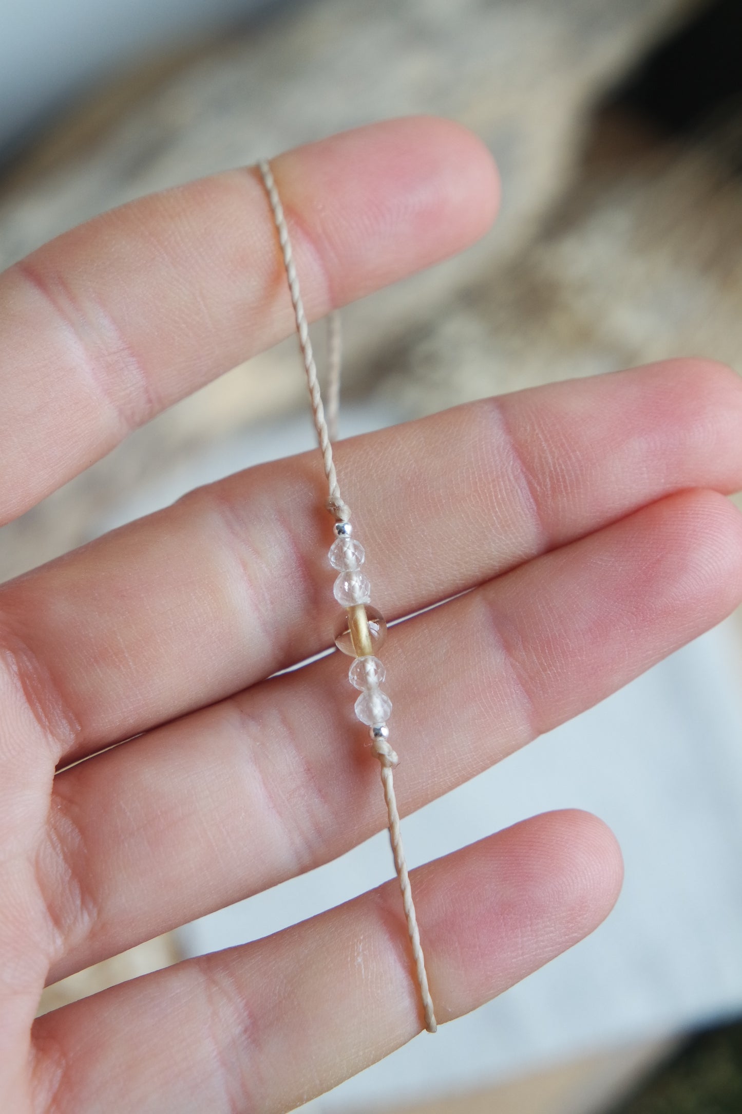Bergkristall & Citrin Armband
