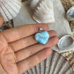 Larimar Herz Anhänger 925 silber ~ HO65
