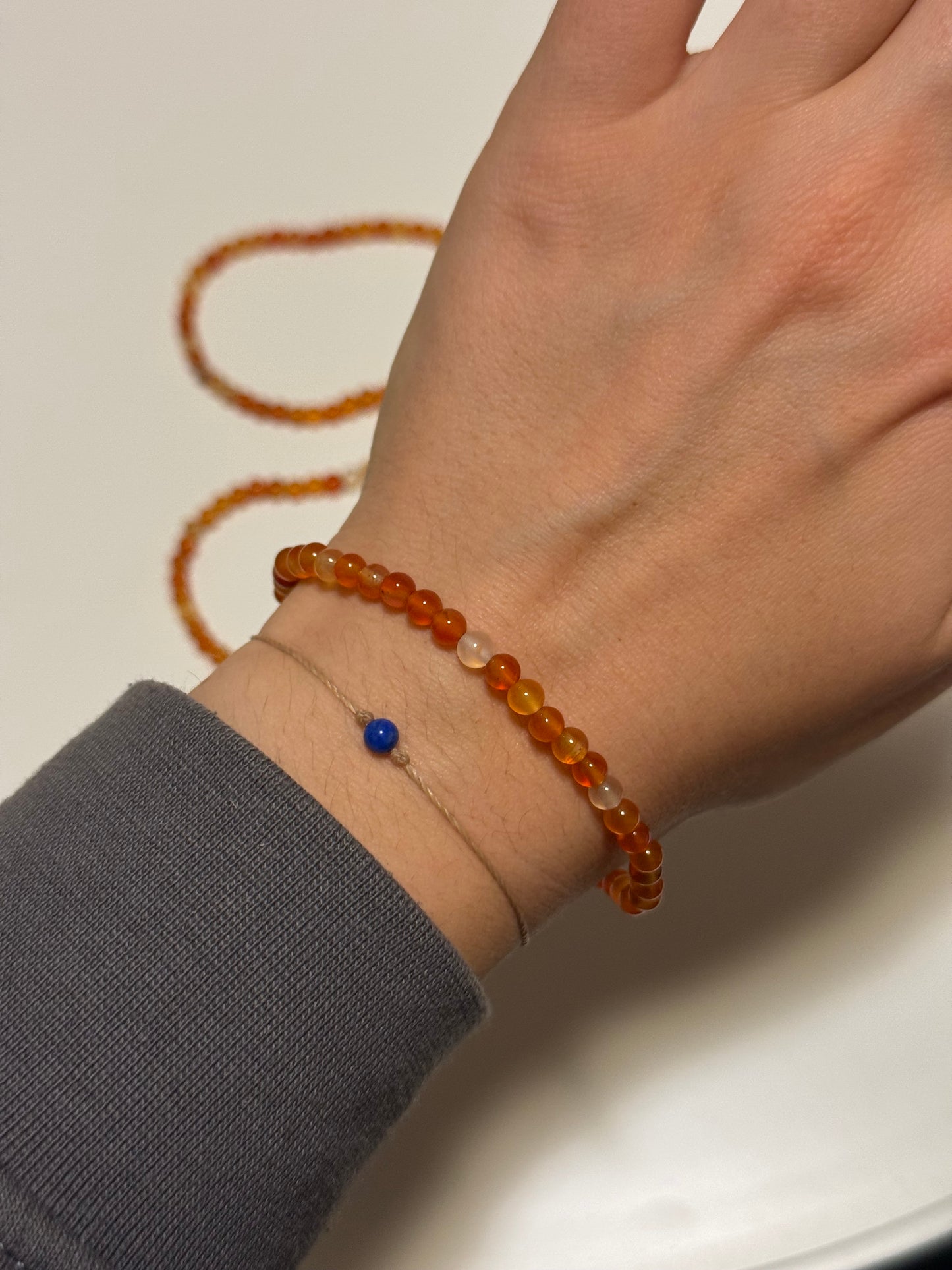 Karneol Edelstein Armband 4mm