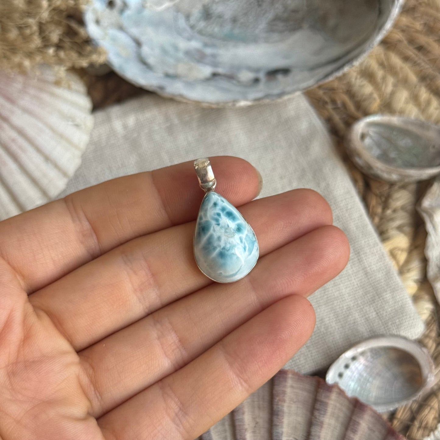 Larimar Anhänger 925 silber ~ VG50