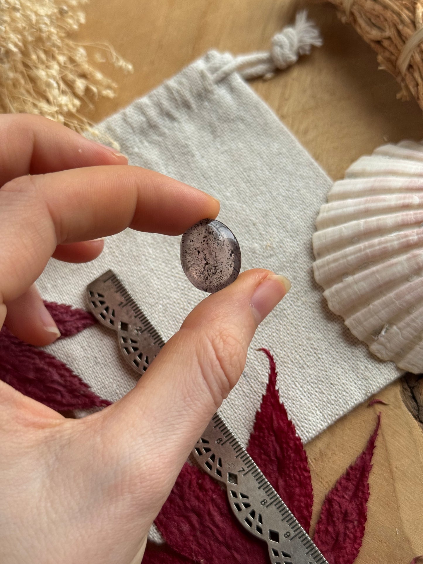 Saponit in Quarz/ Drachenfruchtquarz Cabochon ~ DA61