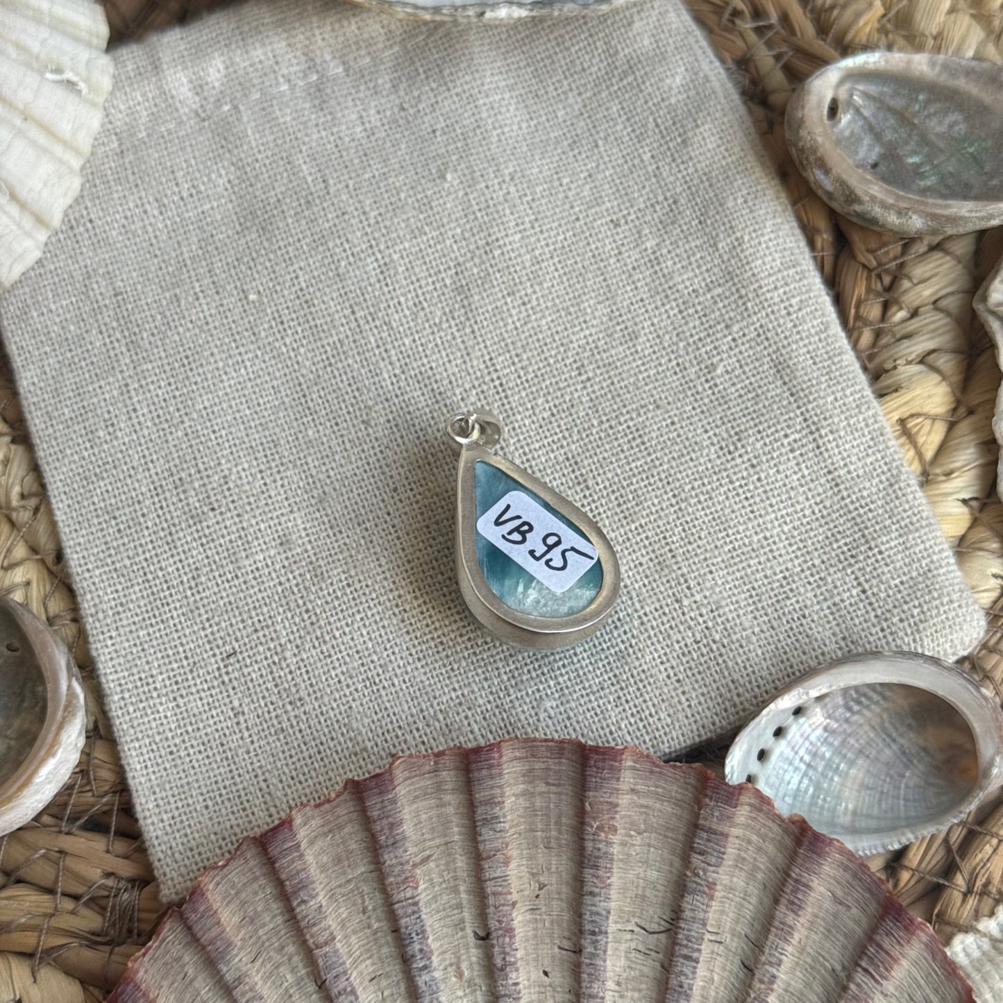 Larimar Anhänger 925 silber ~ VB95